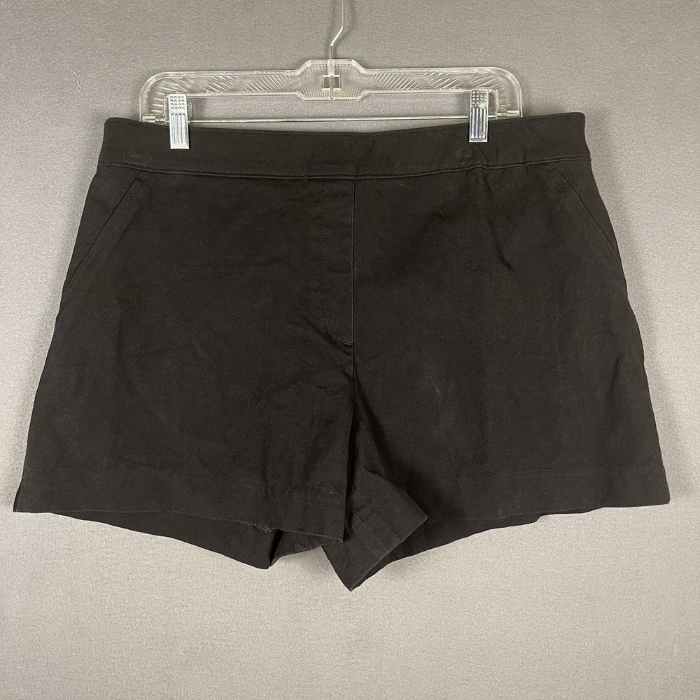 Spanx Womens Polished 3.5" Short Sz X-Large Black Pull On High Rise Cotton Blend